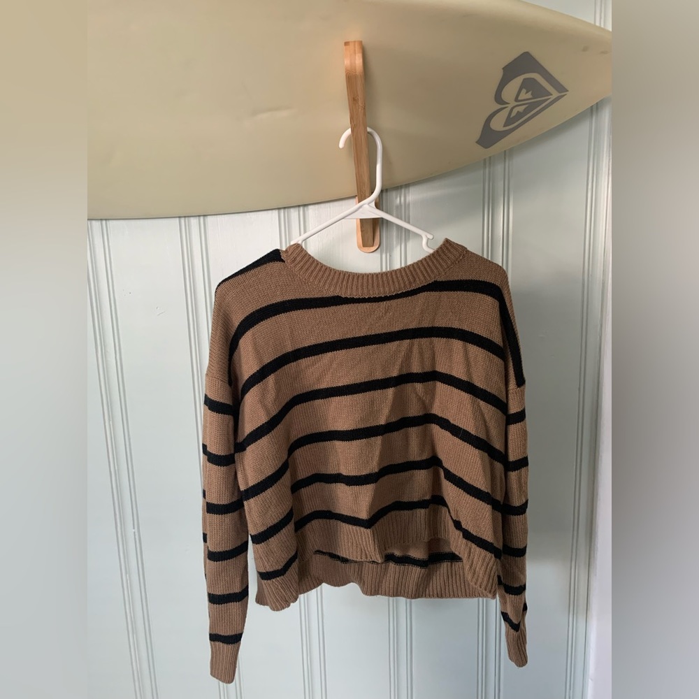 SHEIN size small cropped striped pullover sweater.